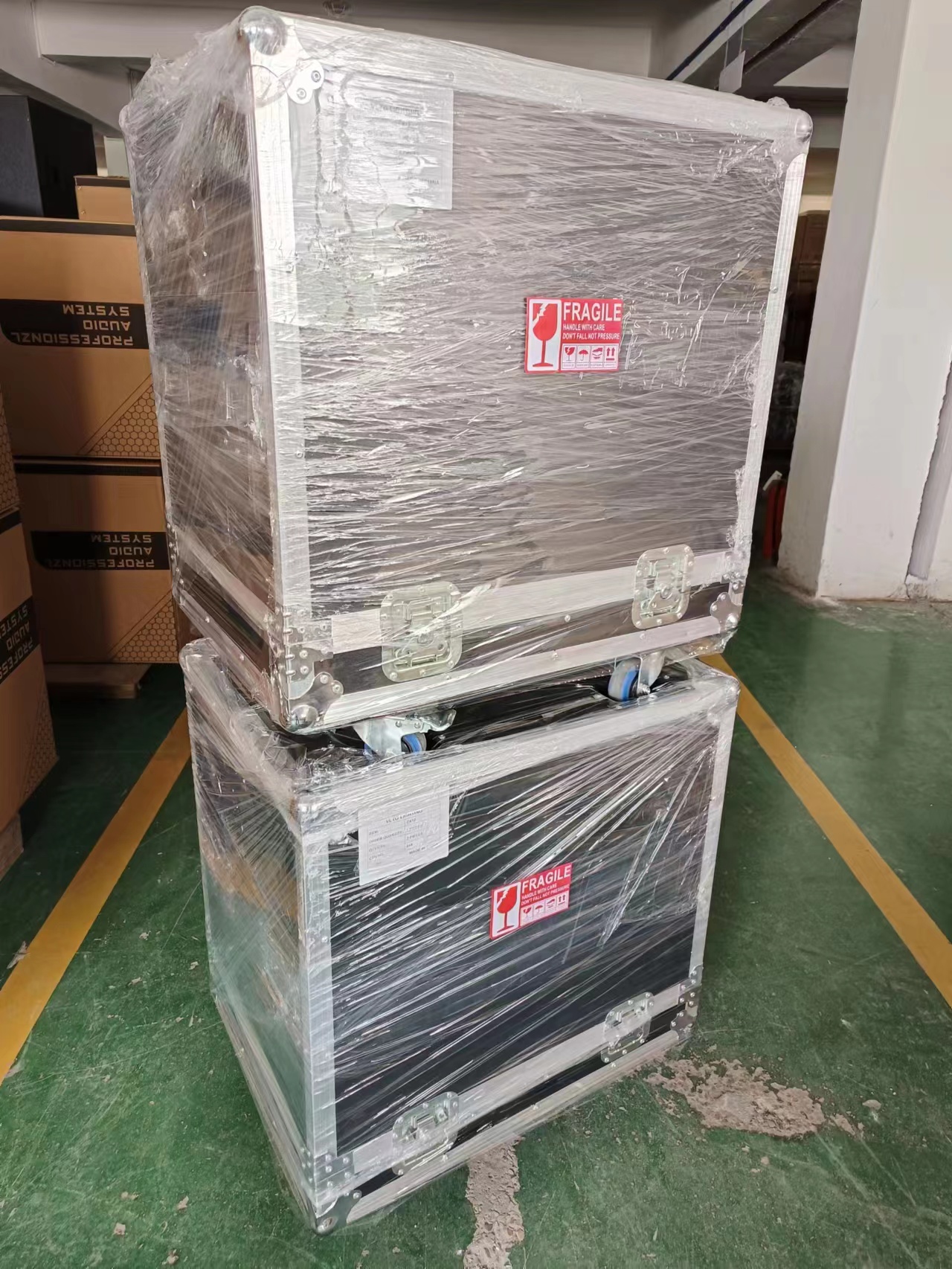 Wrapped equipment transport cases