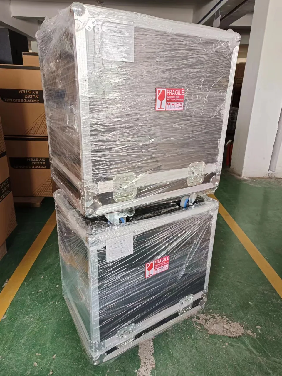 Wrapped equipment transport cases