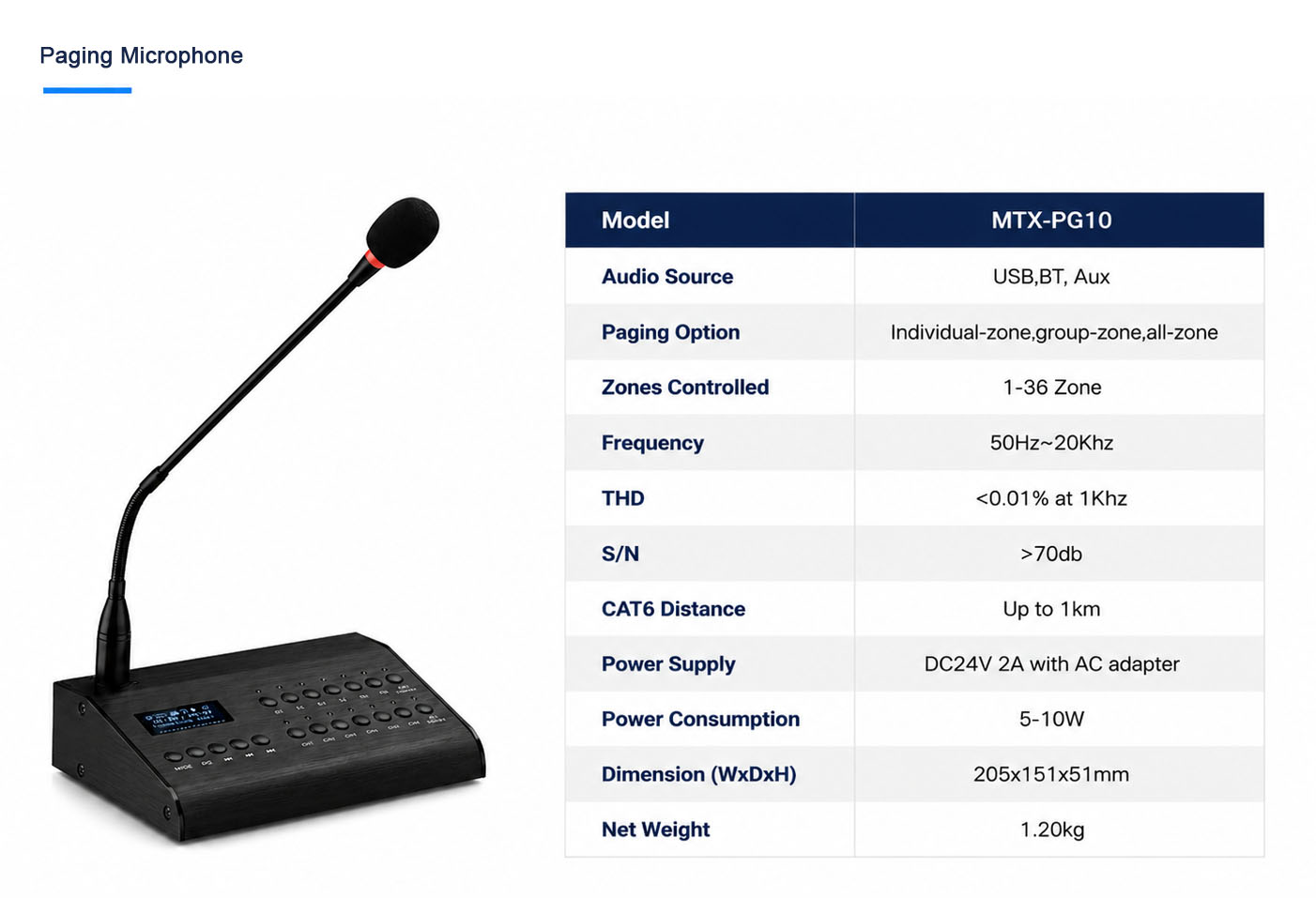MTX-6120 microphone